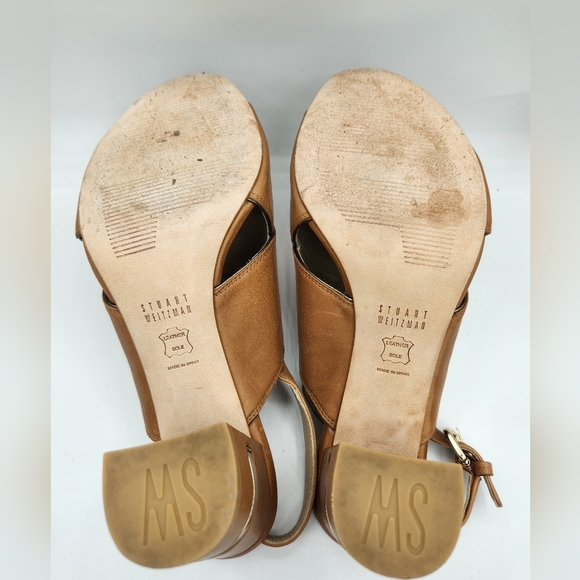 Stuart Weitzman Maxwell Midheel Kidskin sandal - Picture 5 of 14